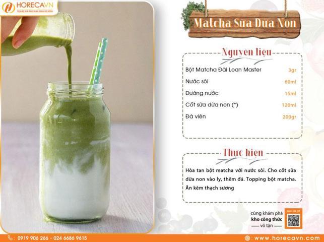 Công Thức Matcha Sữa Dừa Non