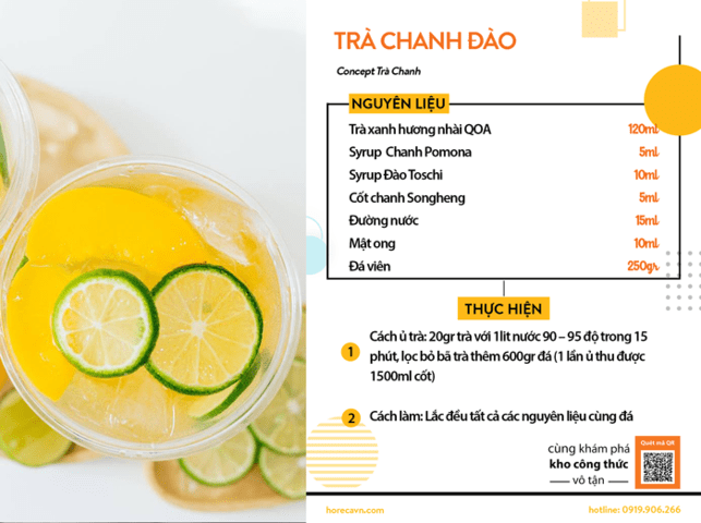 Công Thức Trà Chanh Đào